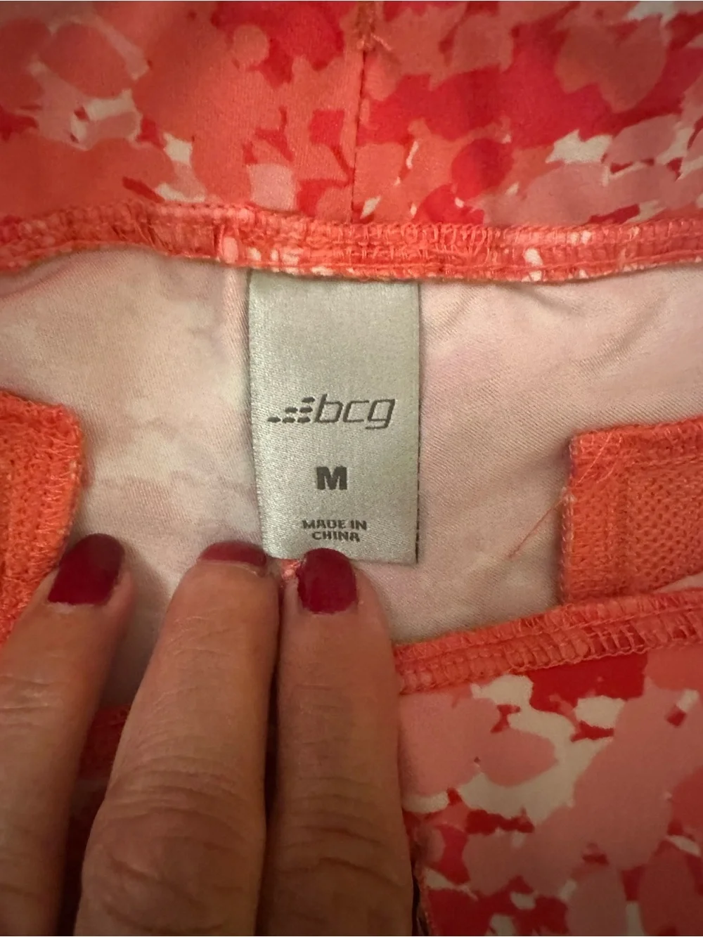 bcg Pink Coral Floral Athletic Shorts